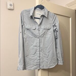 Columbia Light Blue Button Down Shirt UPF 50